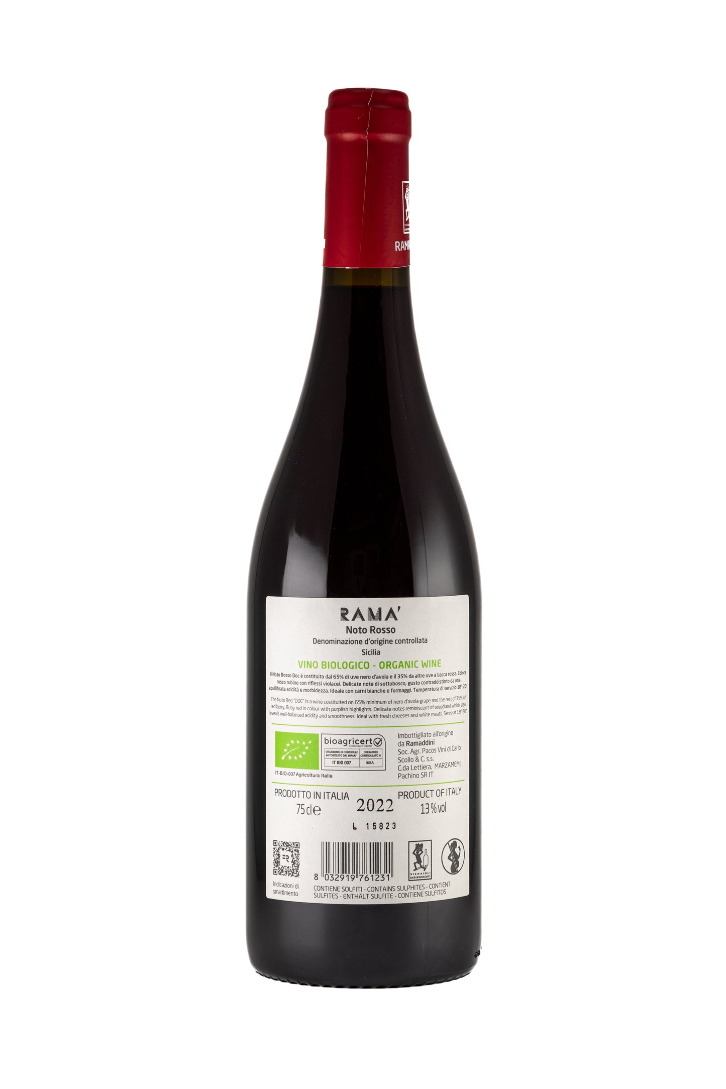 RAMÀ ROSSO - Biologischer Wein