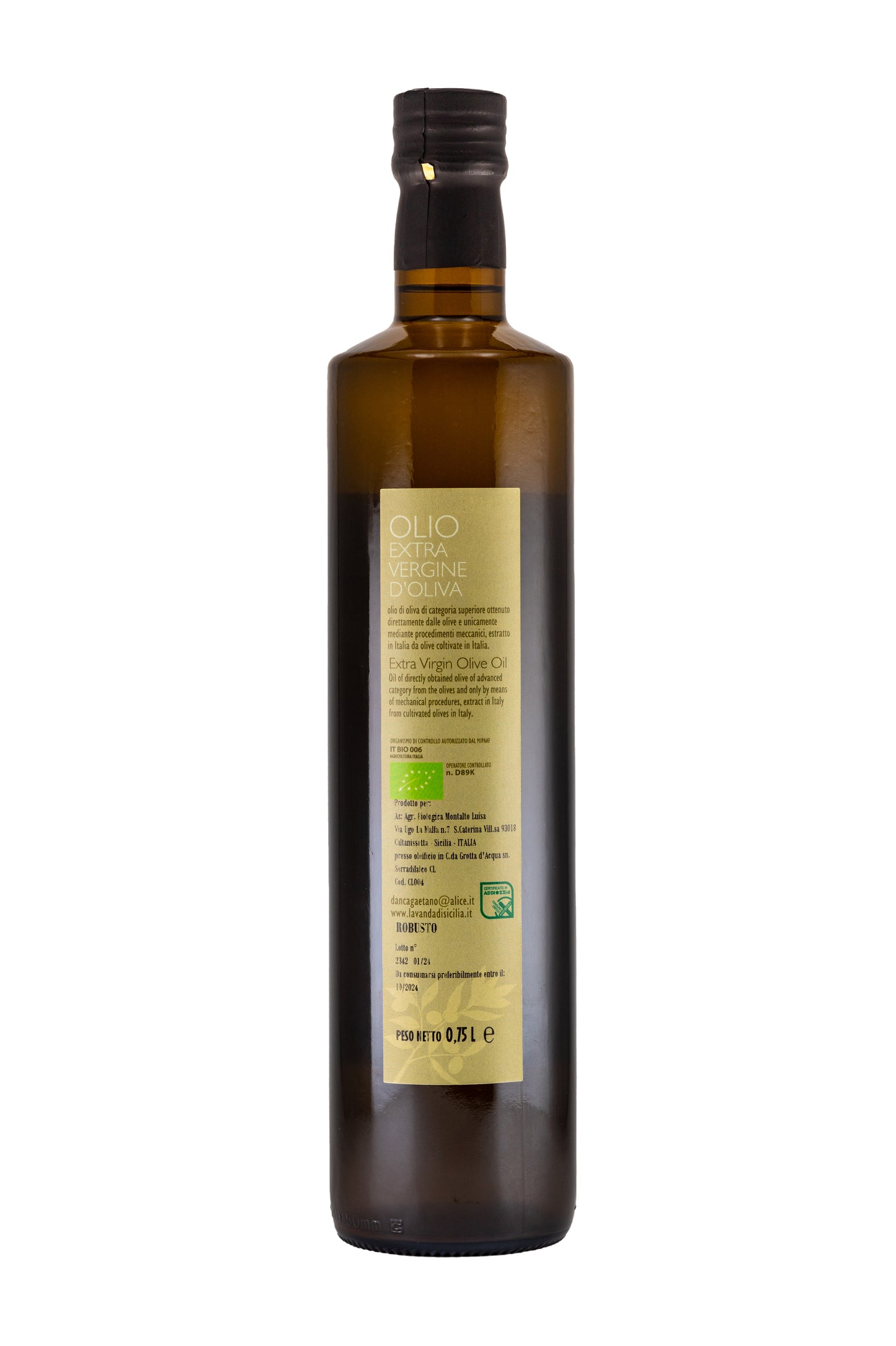 OLIO EXTRA VERGINE BIOLOGICO