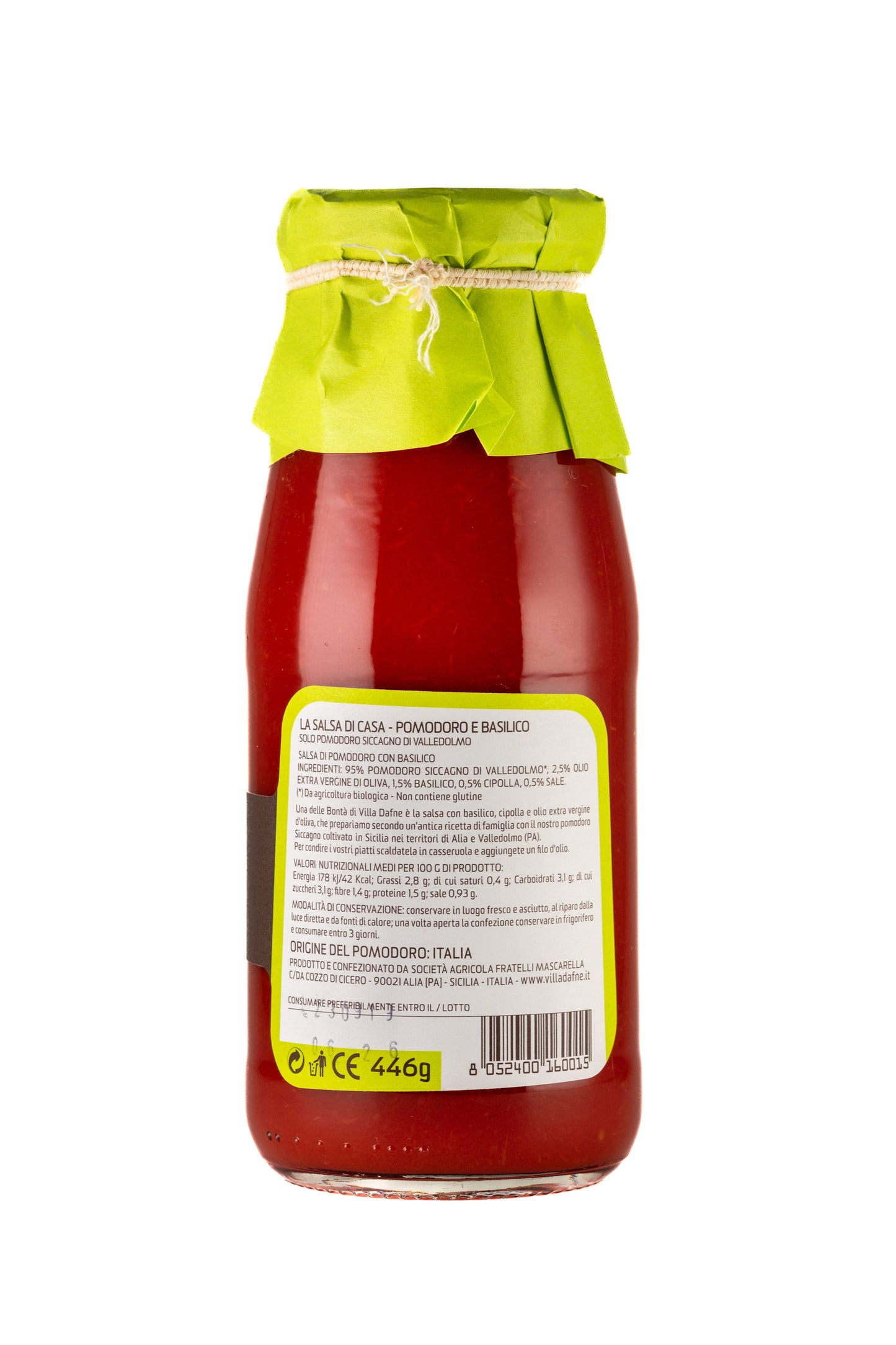 SALSA DI CASA - POMODORO E BASILICO (446g)