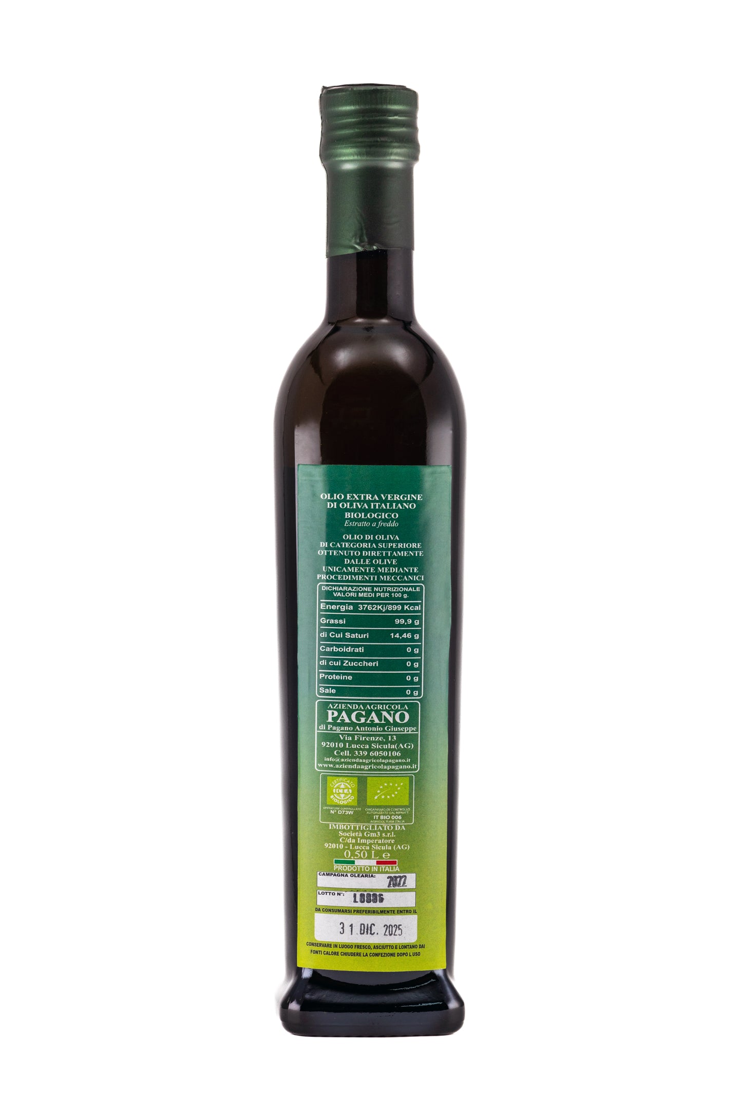 OLIO EXTRA VERGINE BIOLOGICO