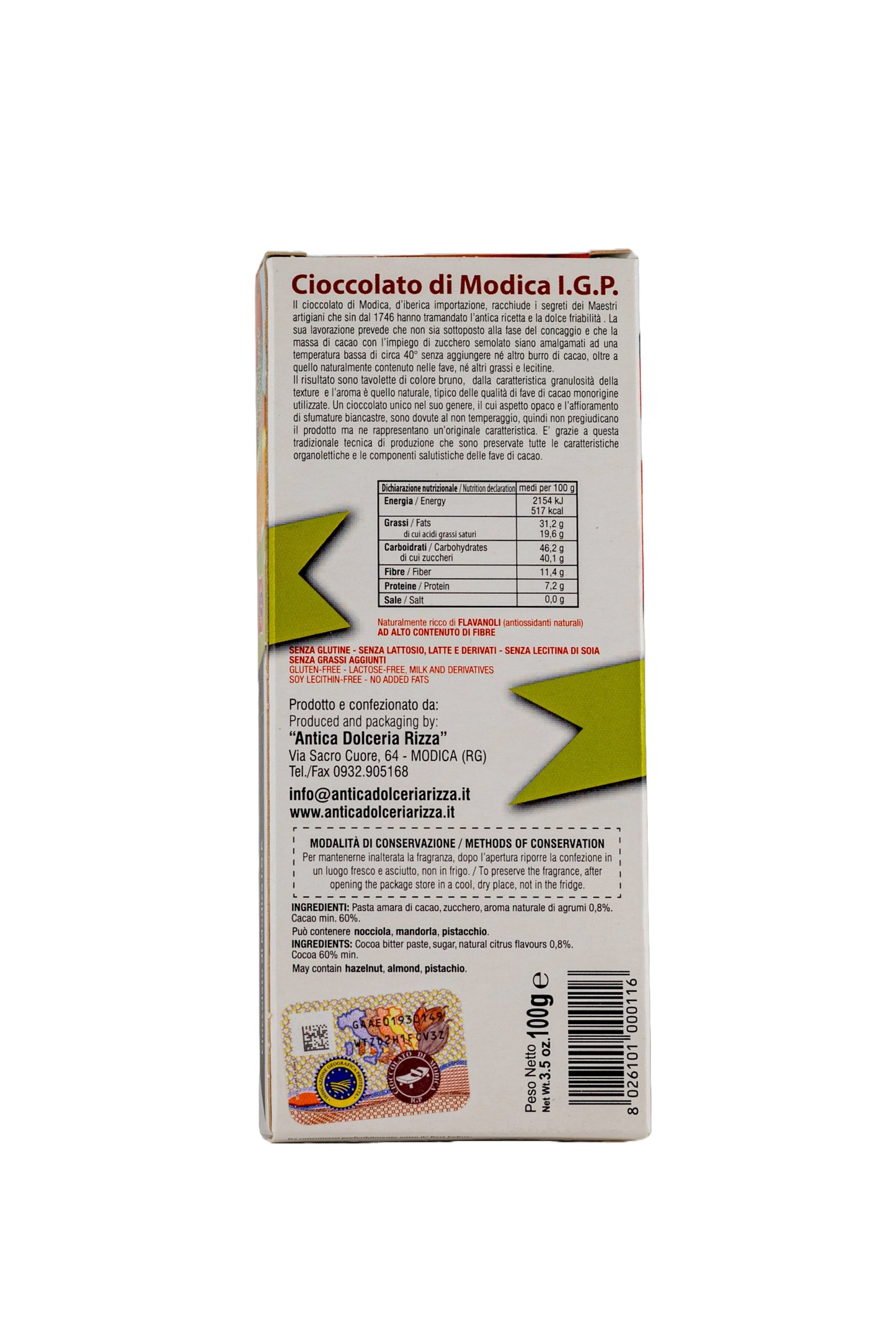 CIOCCOLATO DI MODICA - AGRUMI DI SICILIA