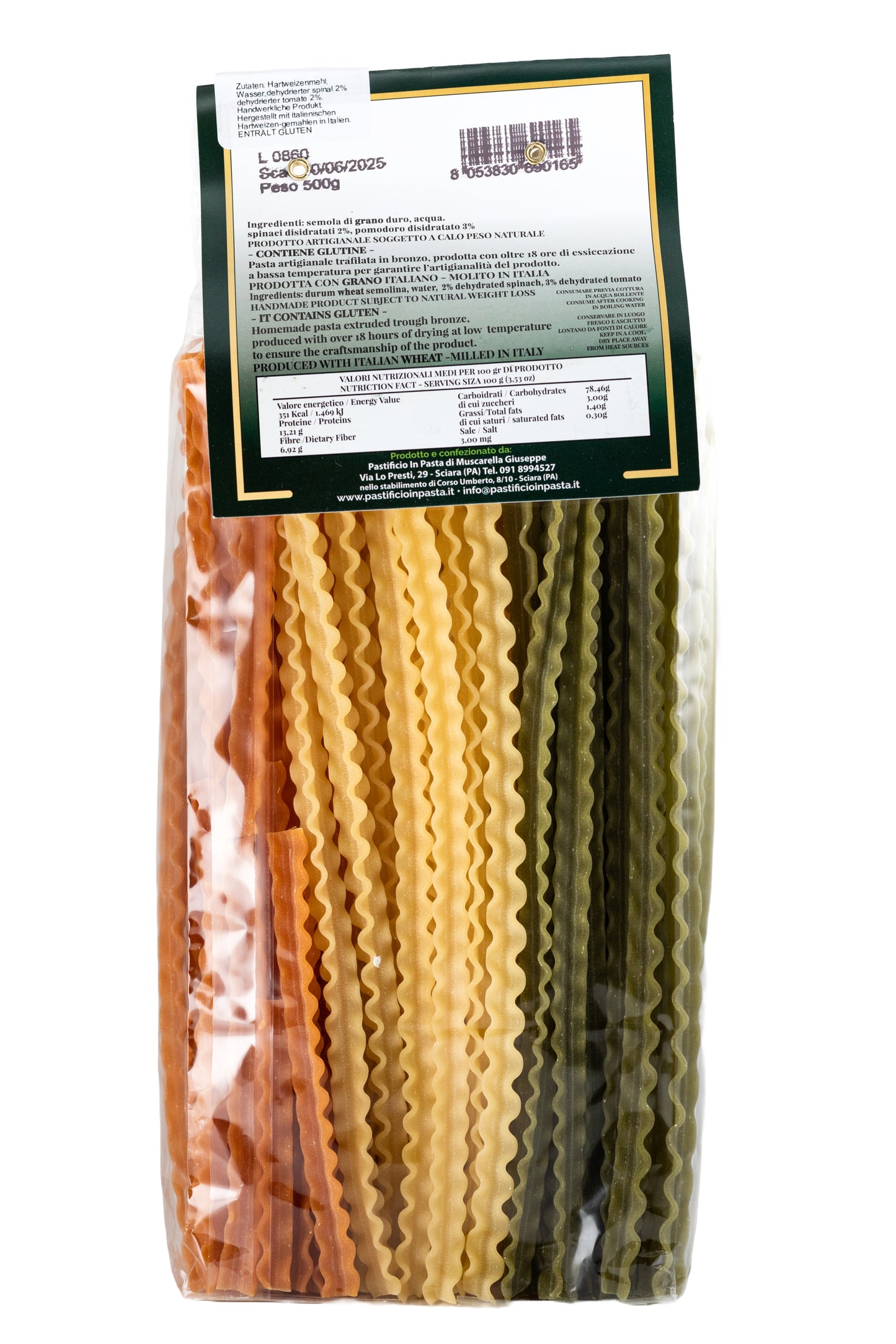 FUSILLO SCIARESE TRICOLORE (500g)