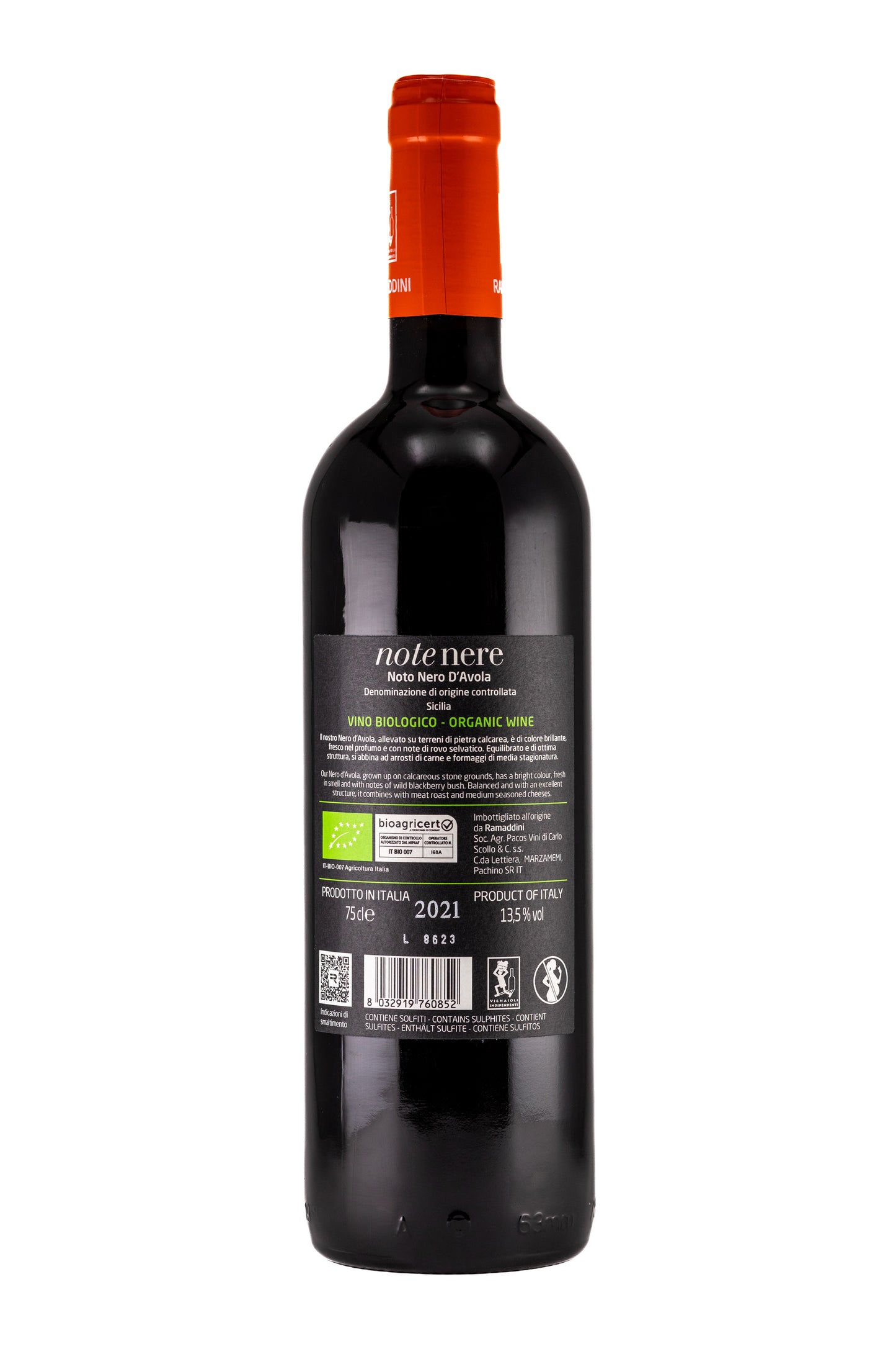 NOTE NERE NERO D´AVOLA - Biologischer Wein