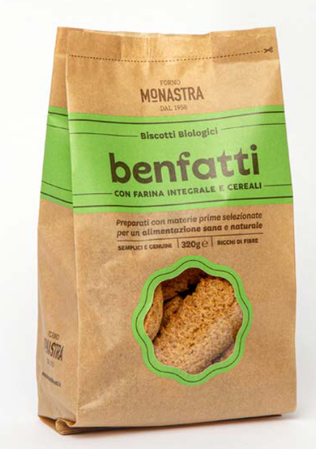 BENFATTI - BISCOTTI BIOLOGICI - CON FARINA INTEGRALE E CEREALI