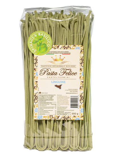 LINGUINE AL BASILICO E SPINACI